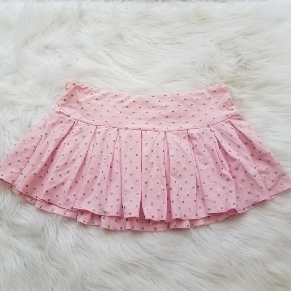 Lilly Pulitzer Dresses & Skirts - Lilly Pulitzer Pink & Green Polka Dot StretchSkirt